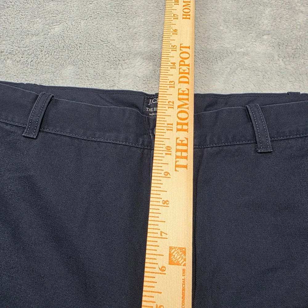 J.Crew Mens 38x32 Navy‎ Blue The Bleecker Chino Pants 100% Cotton Straight Leg